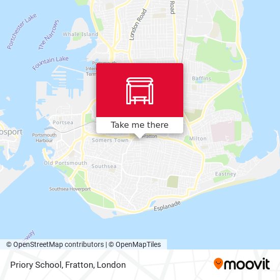 Priory School, Fratton map