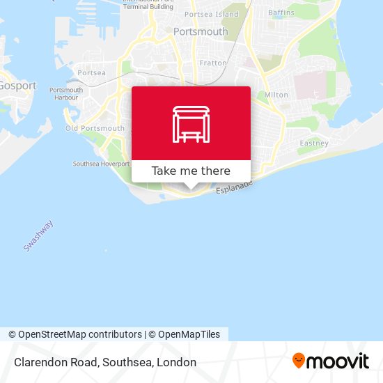 Clarendon Road, Southsea map