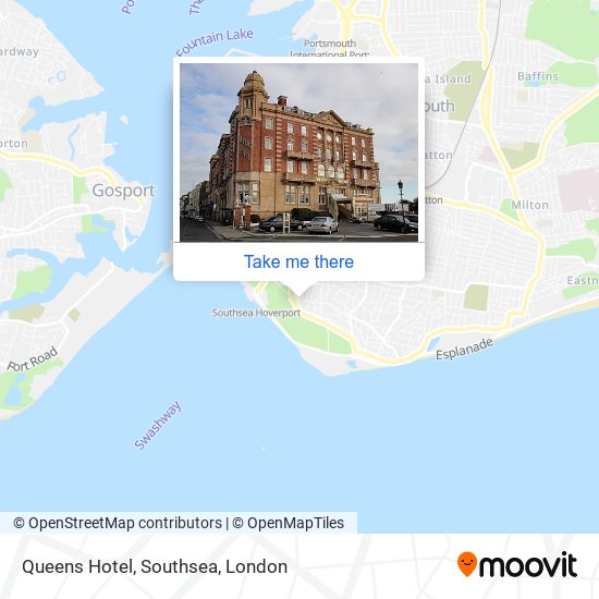 Queens Hotel, Southsea map