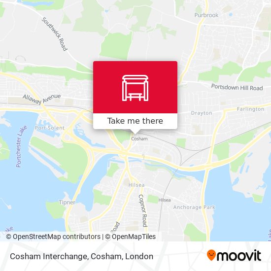 Cosham Interchange, Cosham map