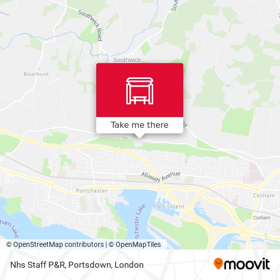 Nhs Staff P&R, Portsdown map