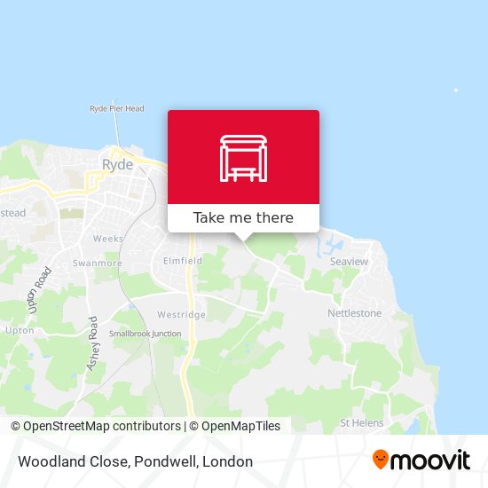 Woodland Close, Pondwell map
