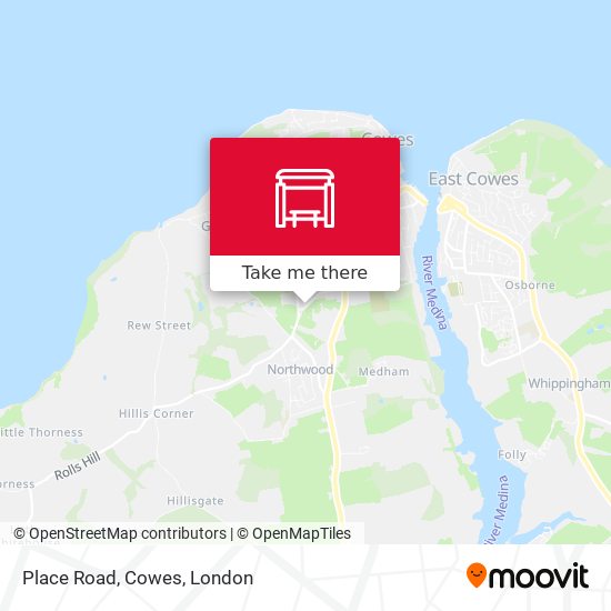 Place Road, Cowes map
