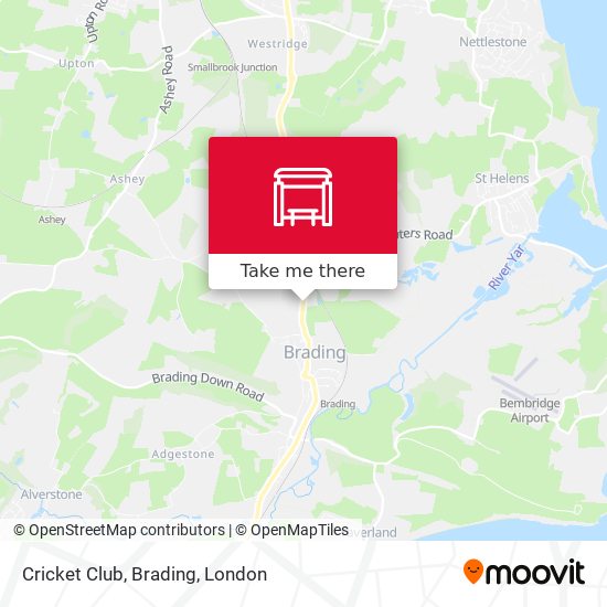 Cricket Club, Brading map