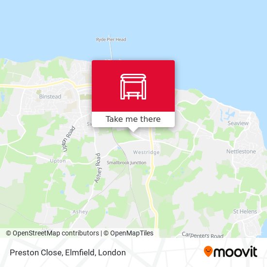 Preston Close, Elmfield map