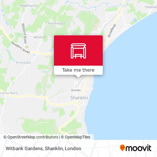 Witbank Gardens, Shanklin map
