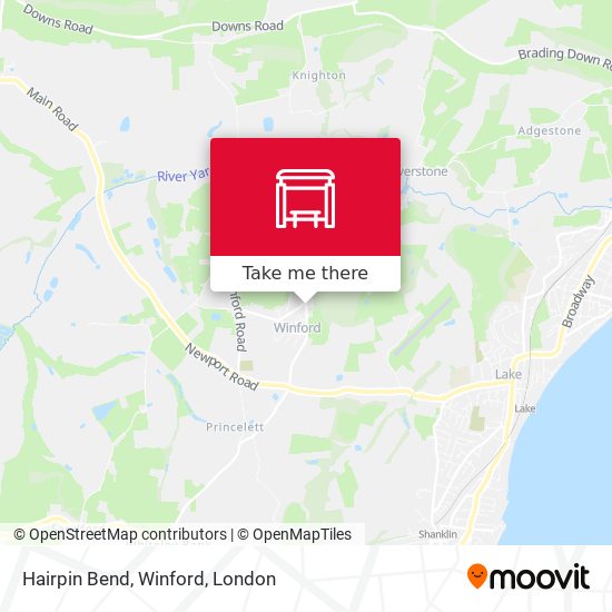 Hairpin Bend, Winford map