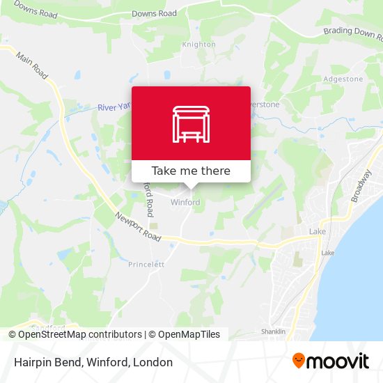 Hairpin Bend, Winford map