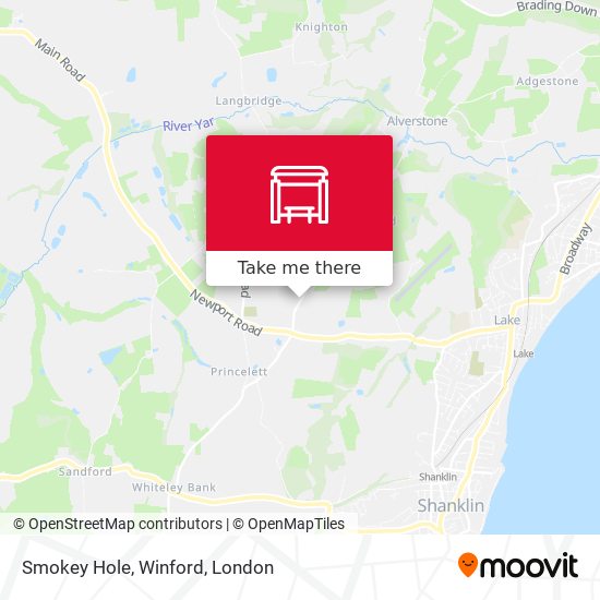 Smokey Hole, Winford map