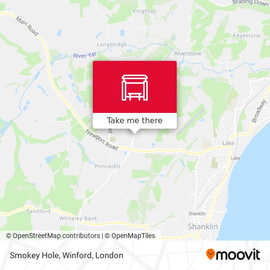 Smokey Hole, Winford map