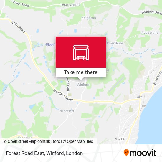 Forest Road East, Winford map