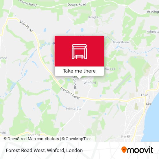 Forest Road West, Winford map