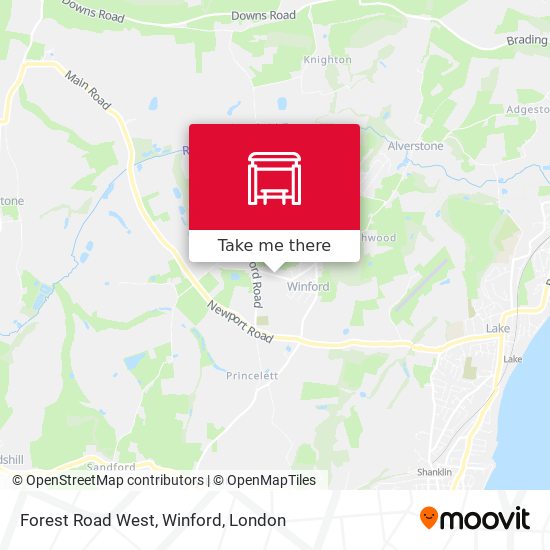 Forest Road West, Winford map