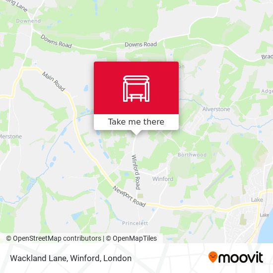 Wackland Lane, Winford map