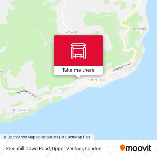 Steephill Down Road, Upper Ventnor map