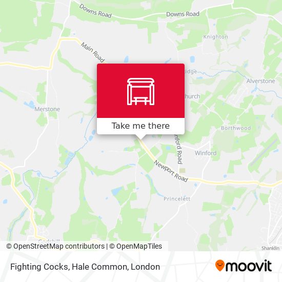 Fighting Cocks, Hale Common map