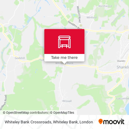 Whiteley Bank Crossroads, Whiteley Bank map