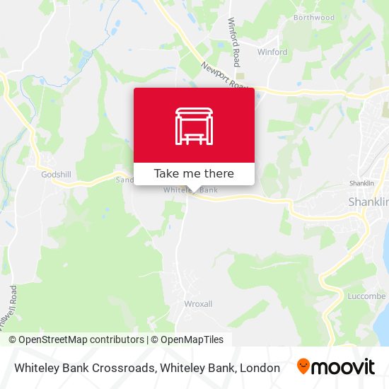 Whiteley Bank Crossroads, Whiteley Bank map