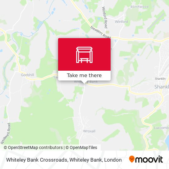 Whiteley Bank Crossroads, Whiteley Bank map