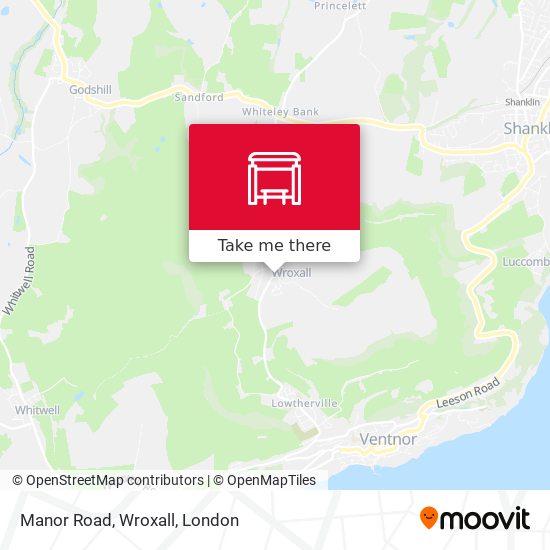 Manor Road, Wroxall map