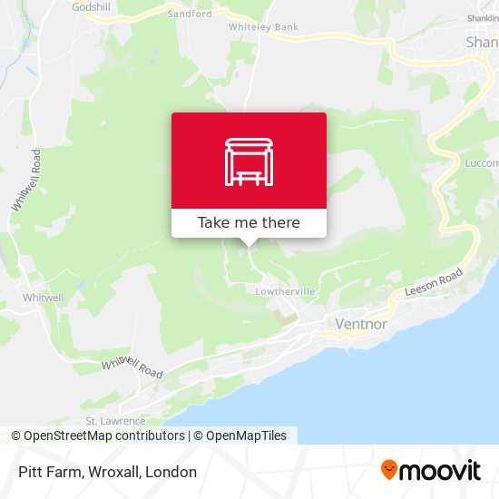 Pitt Farm, Wroxall map