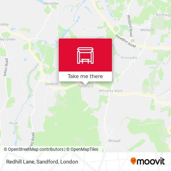 Redhill Lane, Sandford map
