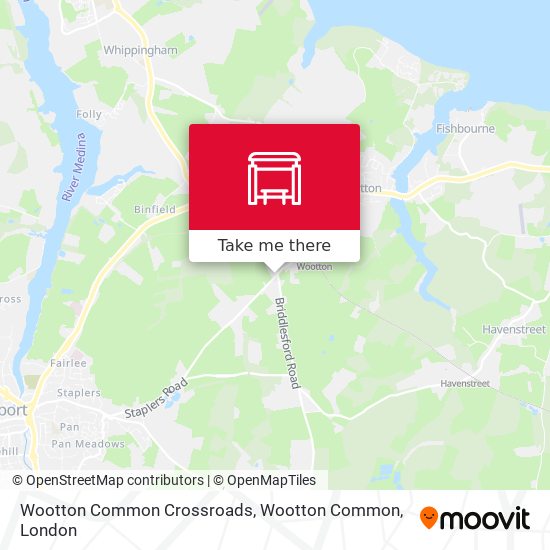 Wootton Common Crossroads, Wootton Common map