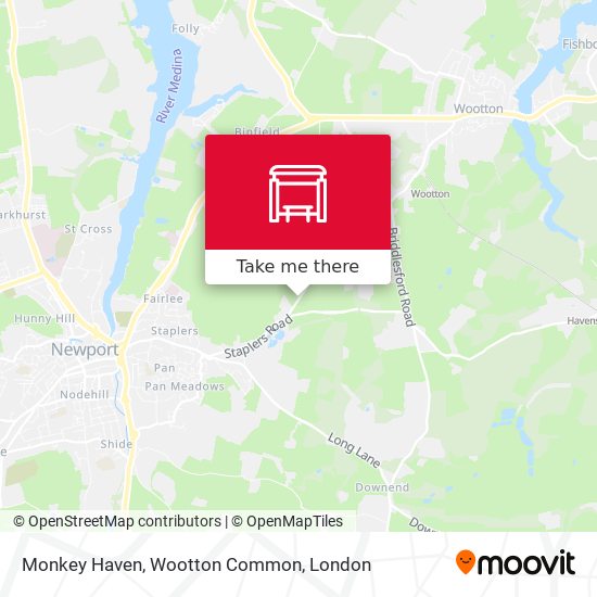 Monkey Haven, Wootton Common map