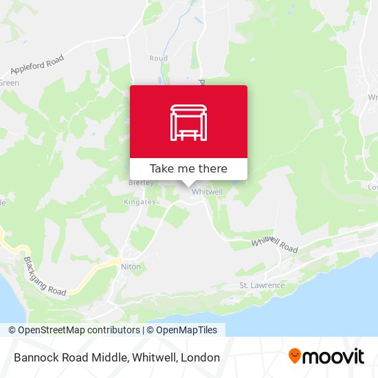 Bannock Road Middle, Whitwell map