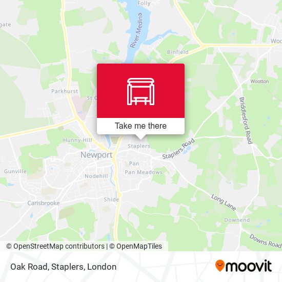 Oak Road, Staplers map