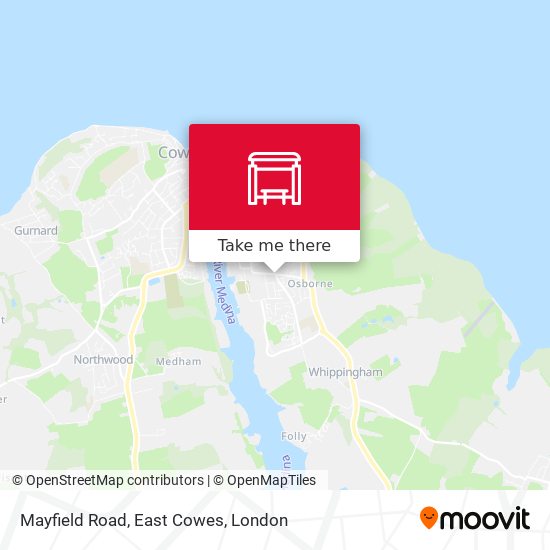 Mayfield Road, East Cowes map