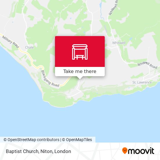 Baptist Church, Niton map