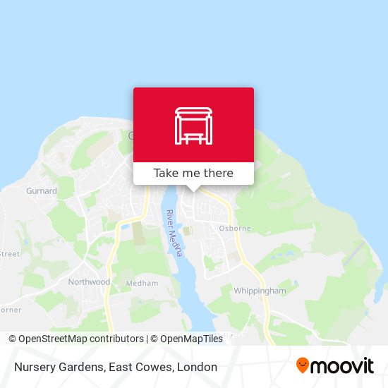 Nursery Gardens, East Cowes map