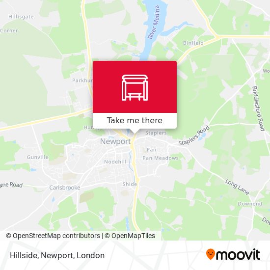 Hillside, Newport map