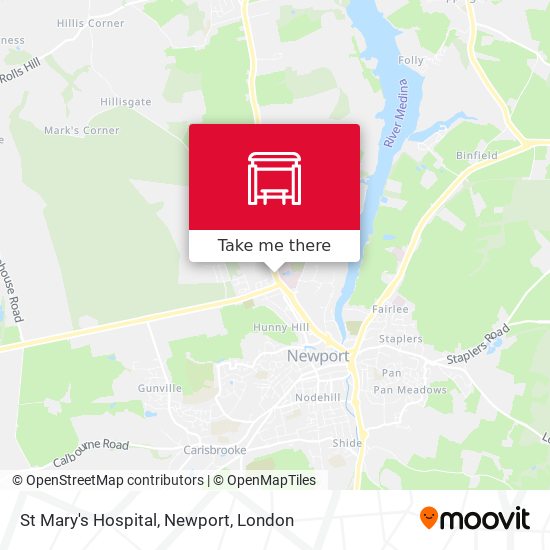St Mary's Hospital, Newport map