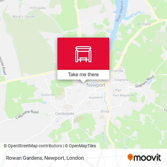 Rowan Gardens, Newport map