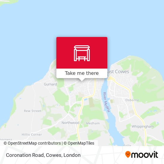 Coronation Road, Cowes map