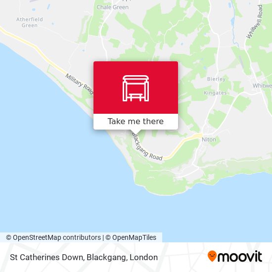 St Catherines Down, Blackgang map
