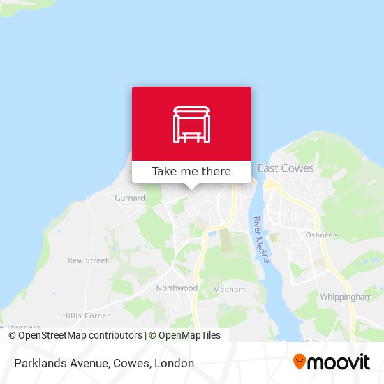 Parklands Avenue, Cowes map