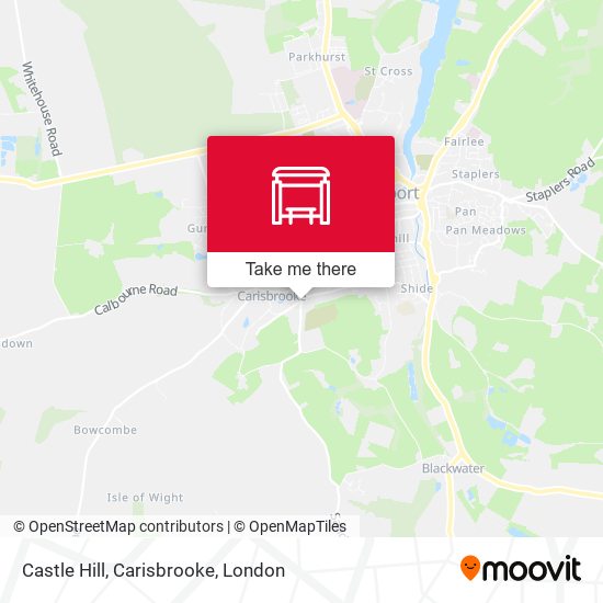 Castle Hill, Carisbrooke map
