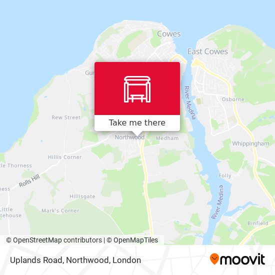 Uplands Road, Northwood map