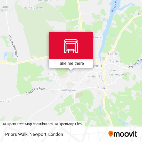 Priors Walk, Newport map