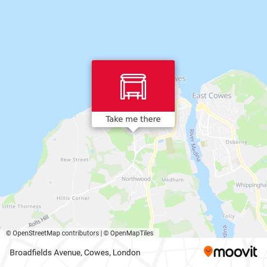 Broadfields Avenue, Cowes map