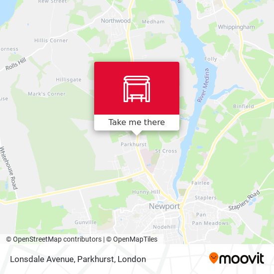 Lonsdale Avenue, Parkhurst map
