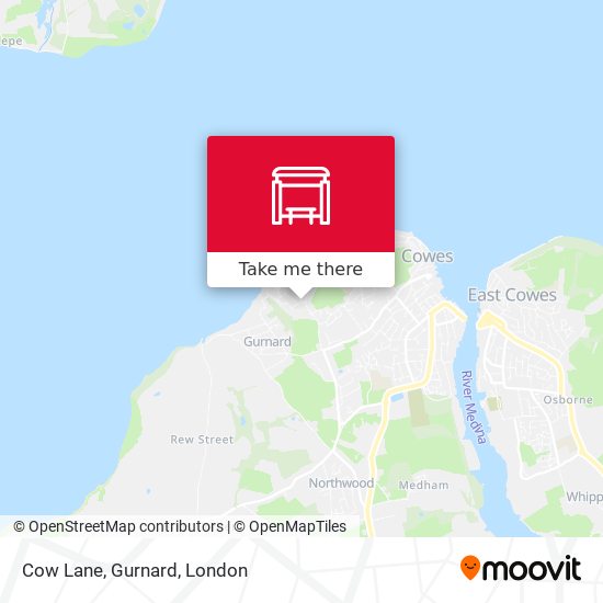 Cow Lane, Gurnard map