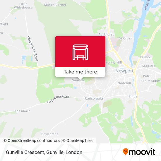 Gunville Crescent, Gunville map