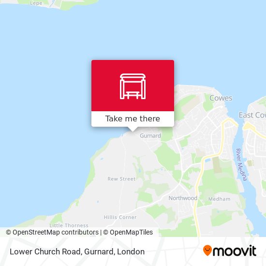 Lower Church Road, Gurnard map