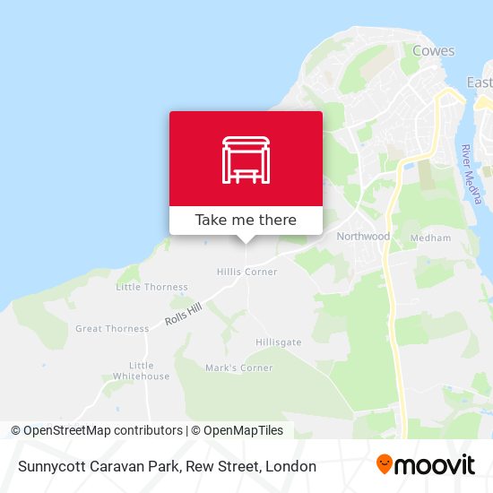 Sunnycott Caravan Park, Rew Street map
