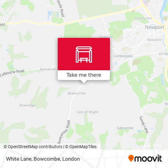 White Lane, Bowcombe map