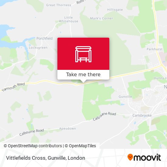 Vittlefields Cross, Gunville map